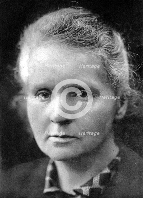 Marie Curie (1867-1934), Polish-born French physicist, 1926. Artist: Unknown