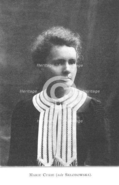Marie Curie, Polish-born French physicist, 1910. Artist: Unknown