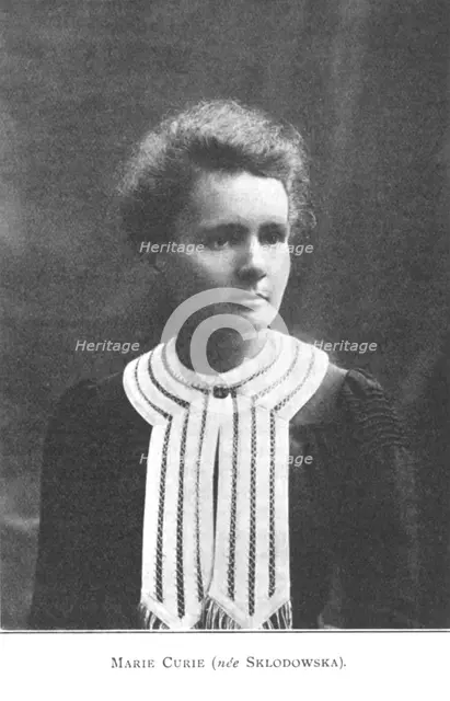 Marie Curie, Polish-born French physicist, 1910. Creator: Unknown.