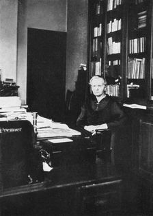 Marie Curie, Polish-born French physicist, 1925. Creator: Unknown