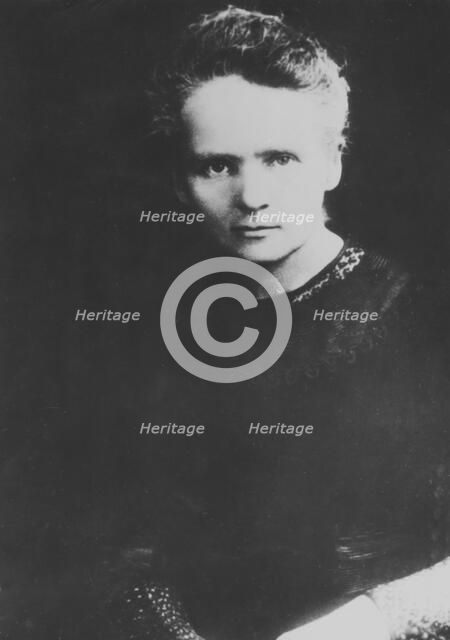 Marie Curie, Polish-born French physicist. Artist: Unknown