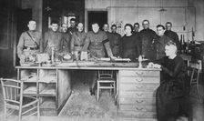 Marie Curie, Polish-born French physicist, at the Institute of Radium, Paris, 1919
