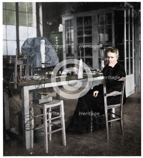 Marie Curie, Polish-born French physicist, c1920.  Artist: Anon.