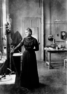 Marie Curie, Polish-born French physicist in her laboratory, 1912. Creator: Unknown