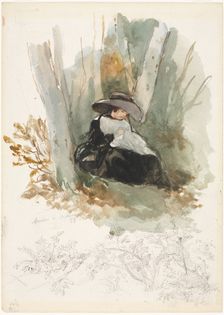 Marie à Bellevue, 1858. Creator: Louis-Joseph Gallait (Belgian, 1810-1887)