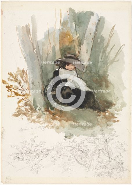 Marie à Bellevue, 1858. Creator: Louis-Joseph Gallait (Belgian, 1810-1887).