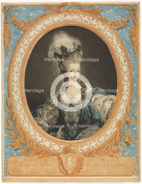 Marie Antoinette, 1777. Creator: Jean Francois Janinet.