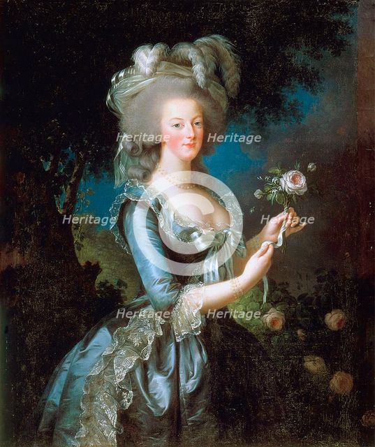 Marie Antoinette à la Rose', 1783.