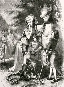 Marie Antoinette and her children at Trianon, 1868. Creator: Tony Johannot