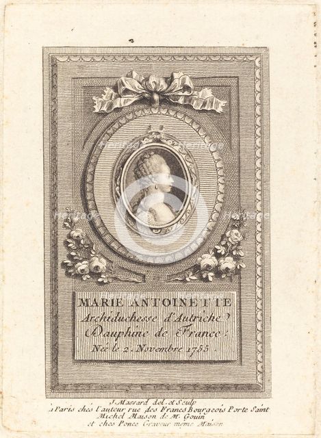 Marie-Antoinette. Creator: Jean-Baptiste-Raphael-Urbain Massard.