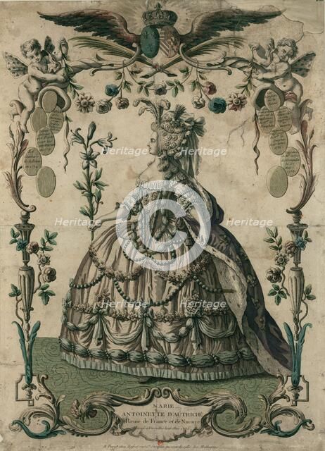 Marie Antoinette d'Autriche reine de France et de Navarre: marie?e a Versailles le 16 mai 1775. Creator: Anonymous.