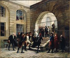 Marie-Antoinette leaving the Conciergerie, October 16, 1793, 1885. Creator: Georges Jules Auguste Cain