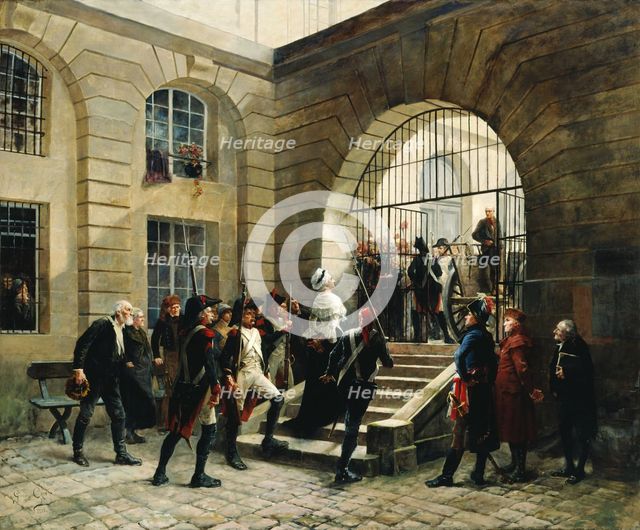 Marie-Antoinette leaving the Conciergerie, October 16, 1793, 1885. Creator: Cain, Georges (1856-1919).