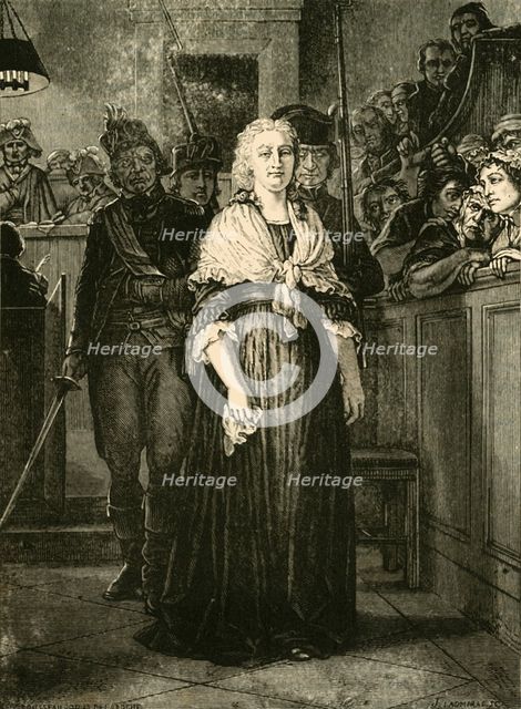 'Marie Antoinette Leaving the Revolutionary Tribunal', 1793, (1890).   Creator: Unknown.