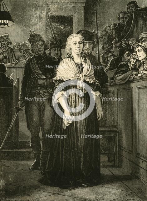 'Marie Antoinette Leaving the Revolutionary Tribunal', 1793, (1890).   Creator: Unknown.