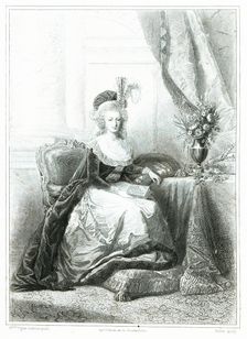 Marie-Antoinette of Austria (1755-1793), queen consort of France, wife of Louis XVI, engraving fr…