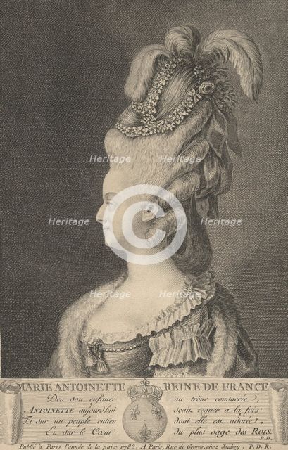 Marie Antoinette, Queen of France, 1783. Creator: Jean-Baptiste Isabey.