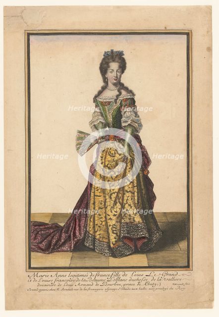 Marie Anne Légitimée de France, Fille de Louis Le Grand, c.1685. Creator: Nicolas Arnoult.