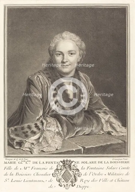 Marie Gallelise de la Fontaine. Creator: Louis Michel Petit.