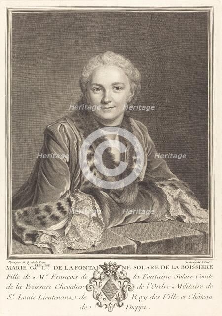 Marie Gallelise de la Fontaine. Creator: Louis Michel Petit.