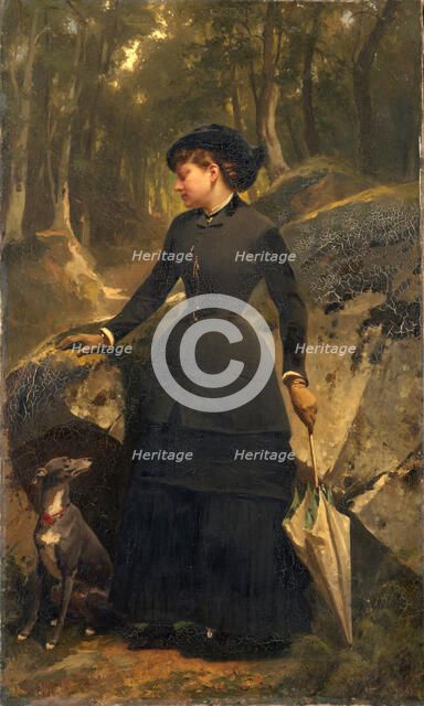 Marie Giraud, daughter of painter Charles Giraud, niece of Eugène Giraud, 1881. Creator: Pierre Francois Eugene Giraud.