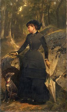 Marie Giraud, daughter of painter Charles Giraud, niece of Eugène Giraud, 1881. Creator: Pierre Francois Eugene Giraud