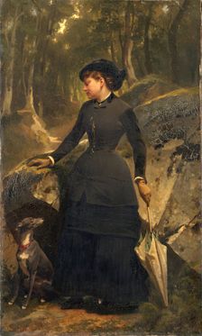 Marie Giraud, daughter of painter Charles Giraud, niece of Eugène Giraud, 1881. Creator: Pierre Francois Eugene Giraud