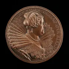 Marie de Medici, 1573-1642, Wife of King Henri IV of France 1600 [obverse], 1624. Creator: Abraham Dupre