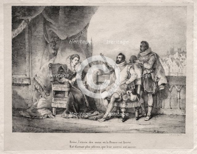 Marie de Medici and Henry IV of France. Creator: Horace Vernet (French, 1789-1863).