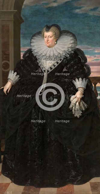 Marie de' Medici as widow, 1617. Creator: Frans Pourbus the Younger.