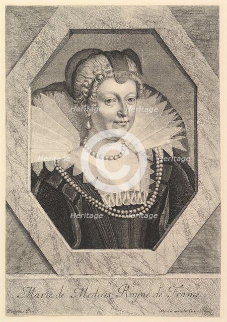 Marie de Medicis, reine de France. Creator: Jean Morin.