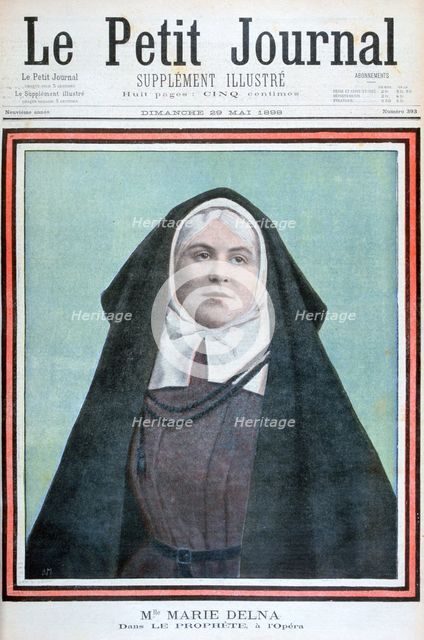 Marie Delna in the opera 'Prophète', 1898. Artist: Unknown