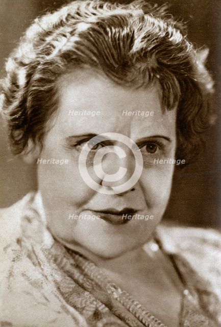 Marie Dressler, Canadian actress, 1933. Artist: Unknown
