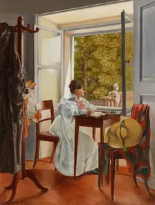Marie Krafft at the desk, 1828-1834. Creator: Johann Peter Krafft