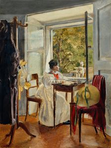 Marie Krafft at the desk, 1830. Creator: Johann Peter Krafft