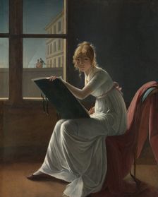 Marie Joséphine Charlotte du Val d'Ognes (1786-1868), 1801. Creator: Marie-Denise Villers