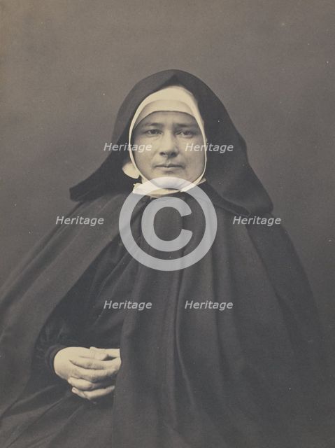 Marie Jamet, Mother Superior of Little Sisters of the Poor, 1860-1865. Creator: Nadar.