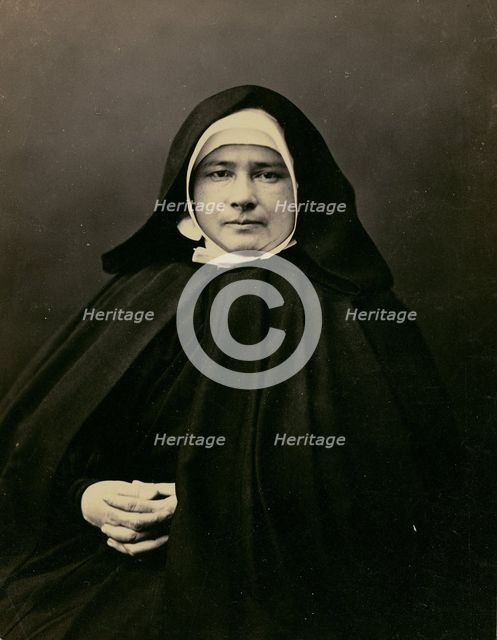 Marie Jamet, Mother Superior of Little Sisters of the Poor, 1860-1865. Creator: Nadar.