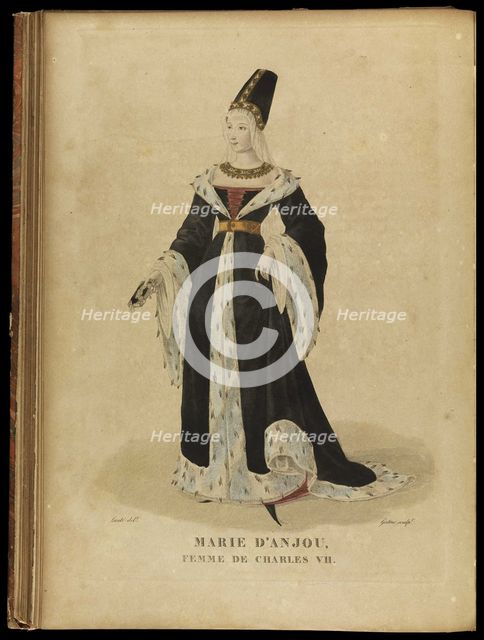 Marie of Anjou, Queen of France, Late 18th cent.. Artist: Gatine, Georges Jacques (1773-1831)