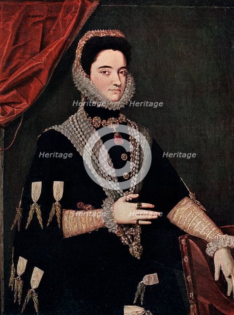 'Marie of Austria', mid 16th century (1910). Artist: Juan Pantoja de la Cruz