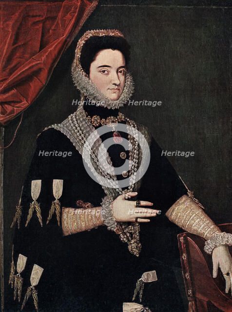 'Marie of Austria', mid 16th century (1910). Artist: Juan Pantoja de la Cruz