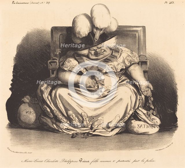 Marie-Louise-Charlotte-Philippine Pairie..., 1834. Creator: Honore Daumier.