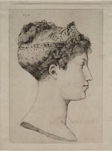 Marie Louise in Profile, 1860. Creator: Jules de Goncourt (French, 1830-1870)