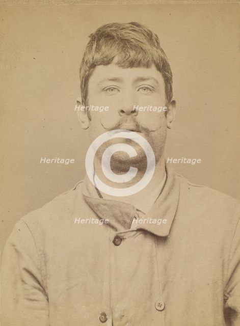 Marie. Léon, Louis. 23 ans, né le 19/8/70 à Adouzeval (Calvados). Couvreur. Anarchiste. 16..., 1894. Creator: Alphonse Bertillon.