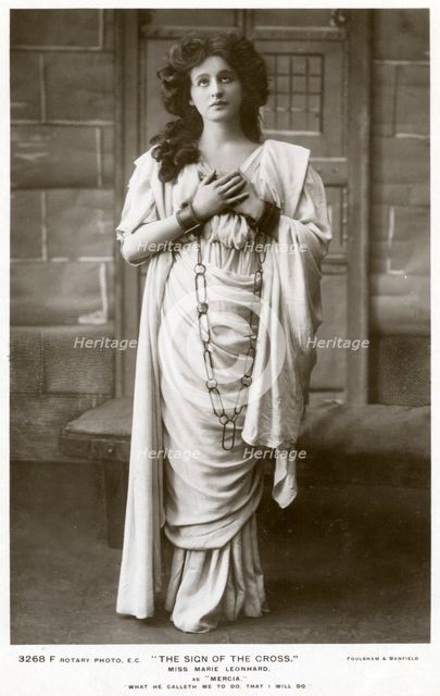 Marie Leonhard, actress, c1900s(?).Artist: Foulsham and Banfield