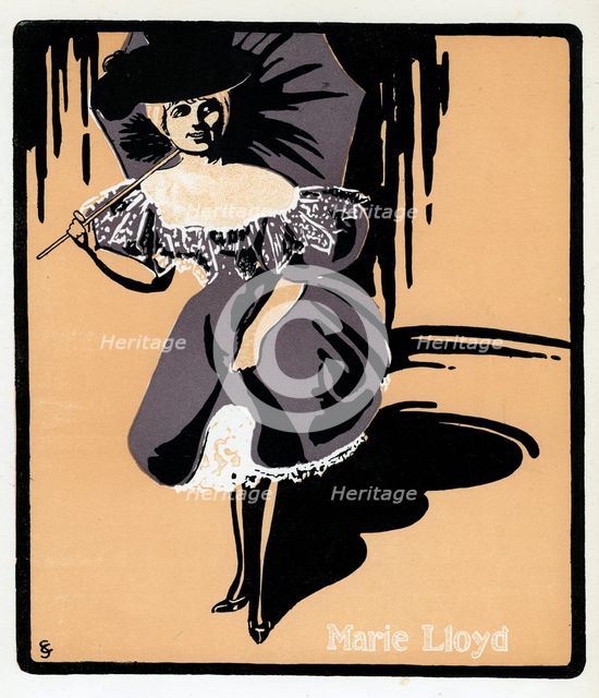 Marie Lloyd (1870-1922), English music hall singer, late 19th century. Artist: Unknown