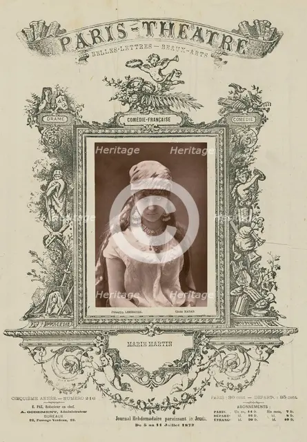Marie Martin Comedie-Francaise, 1877. Creator: Paul Nadar.