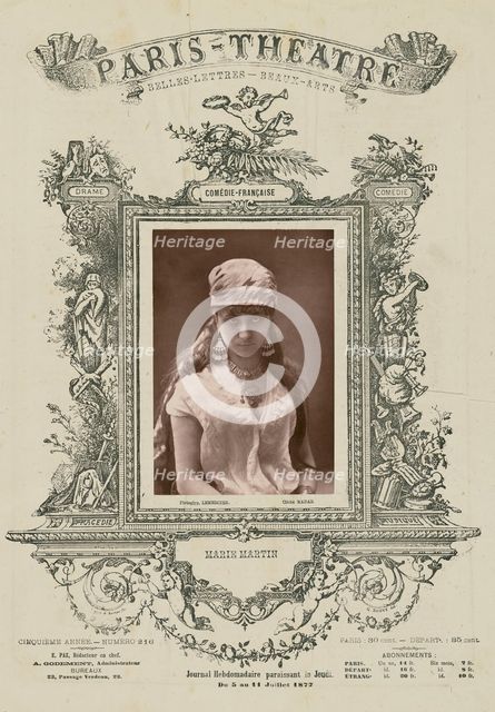Marie Martin Comedie-Francaise, 1877. Creator: Paul Nadar.