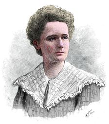 Marie Sklodowska Curie, Polish-born French physicist, 1904. Artist: Anon