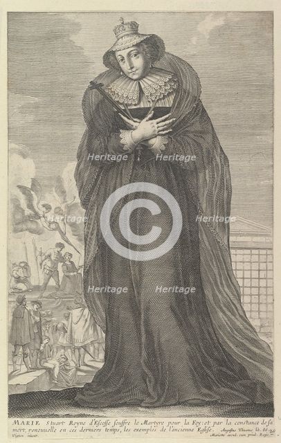 Marie Stuart, 1647. Creators: Gilles Rousselet, Abraham Bosse.